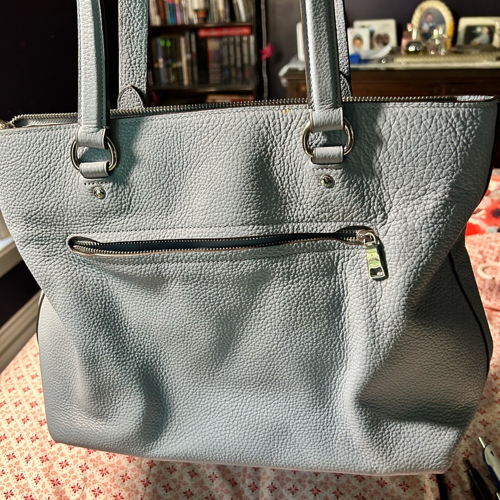 Baby blue coach purse